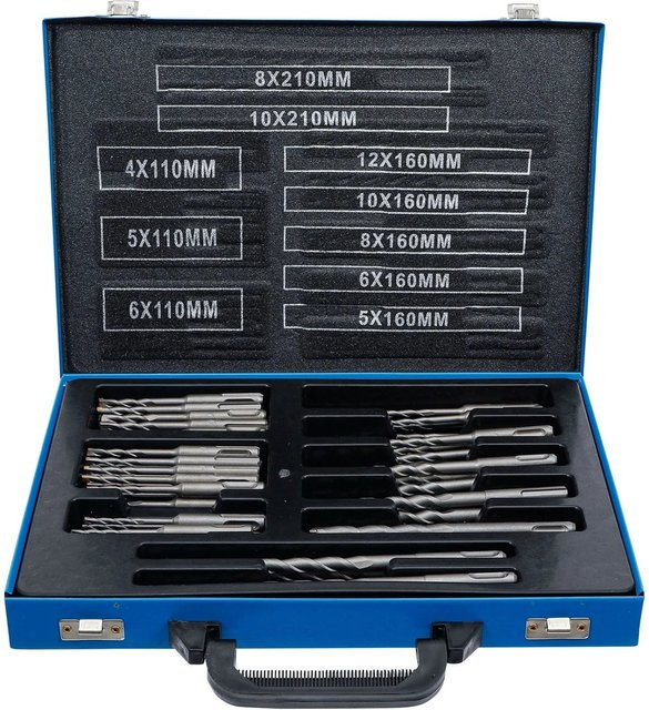 BGS Hammerbohrer-Set SDS-Schaft mit Hartmetallspitze, 56-teilig, Silber - Bild 1
