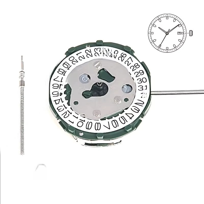 Miyota Quarzwerk, japanisches Uhrwerk, mit Datumsanzeige, Damen - Bild 1