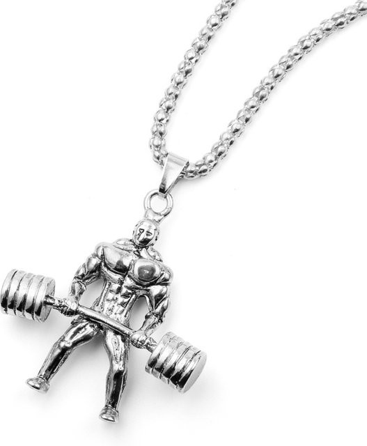TAKARA TOMY Hantel-Halskette, Silber, Unisex, Vintage - Bild 1