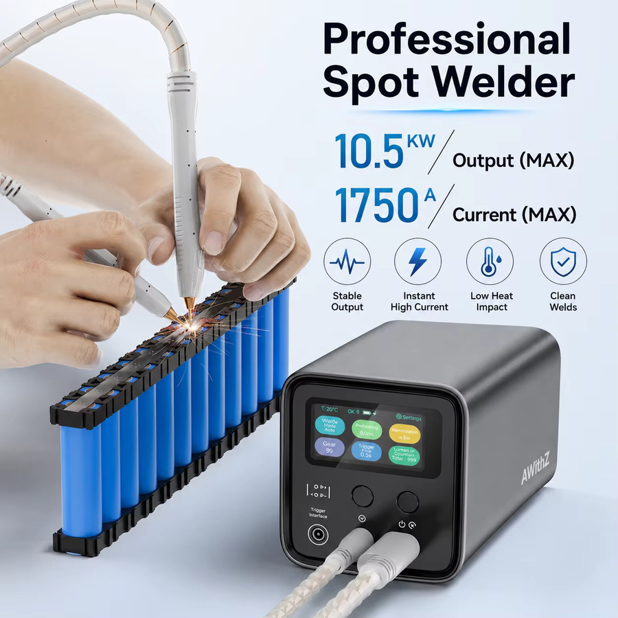 AWithZ UF20B Punktschweißgerät mit Super-Farad-Kondensator für 18650 Lithium-Batterien und DIY-Nickelblechschweißarbeiten - Bild 2