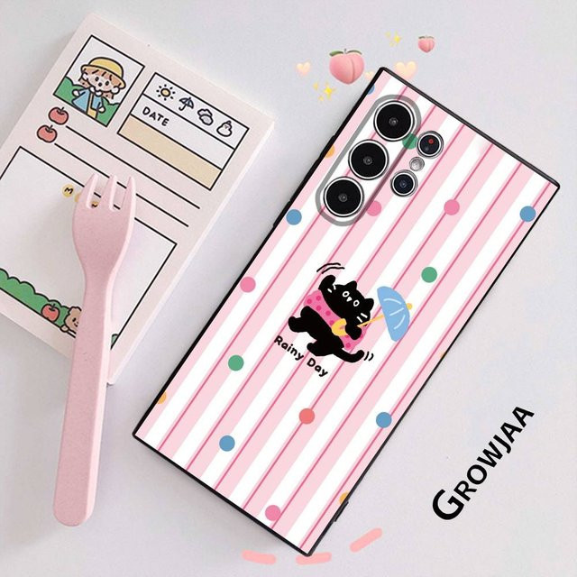 Kawaii süße Katze Handyhülle für Samsung Galaxy S25 S24 S23 S22 S21 S20 Ultra Plus Soft Cover in Multicolour - Bild 1