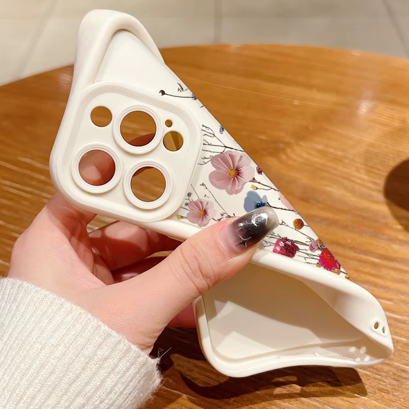 MOESOE Handyhülle mit buntem Blumenmuster aus Soft TPU Silikon für iPhone 12 bis iPhone 17 Pro Max in Multicolor - Bild 2