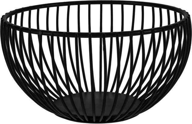 VEGA Obst- und Brotkorb Fraser aus Metall in Schwarz, Durchmesser: 15 cm, Höhe: 8 cm - Bild 1