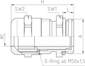 Jacob Kabelverschraubung M63x1,5 EMV aus Messing 50.663 - Bild 1
