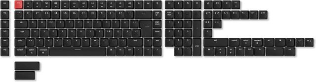 Keychron ISO Low Profile Shine-Through ABS LSA Tastenkappen-Set für mechanische Tastaturen in Schwarz - Bild 1