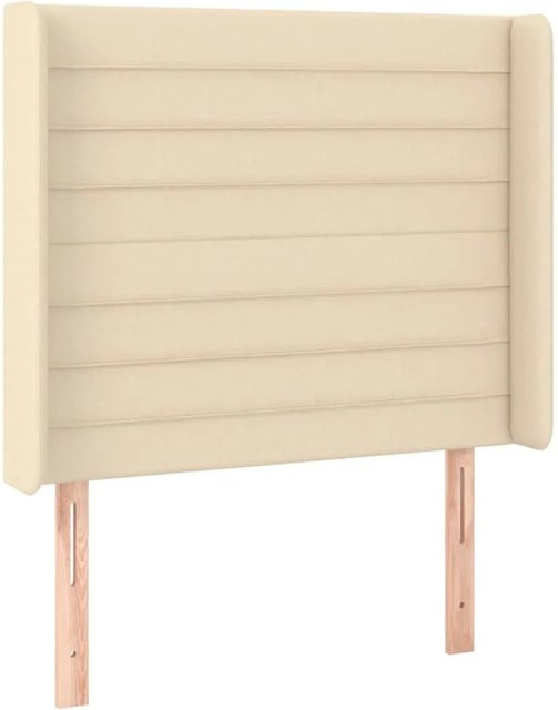 vidaXL LED Kopfteil modern in Creme mit USB-Ladeport und integrierter Beleuchtung, B/T/H: 83 x 16 x 118/128 cm - Bild 1