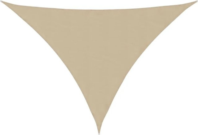 vidaXL Sonnensegel aus PU-beschichtetem Oxford-Gewebe, dreieckig, Beige, B/T/H: 4,5 x 4,5 x 4,5 m - Bild 1