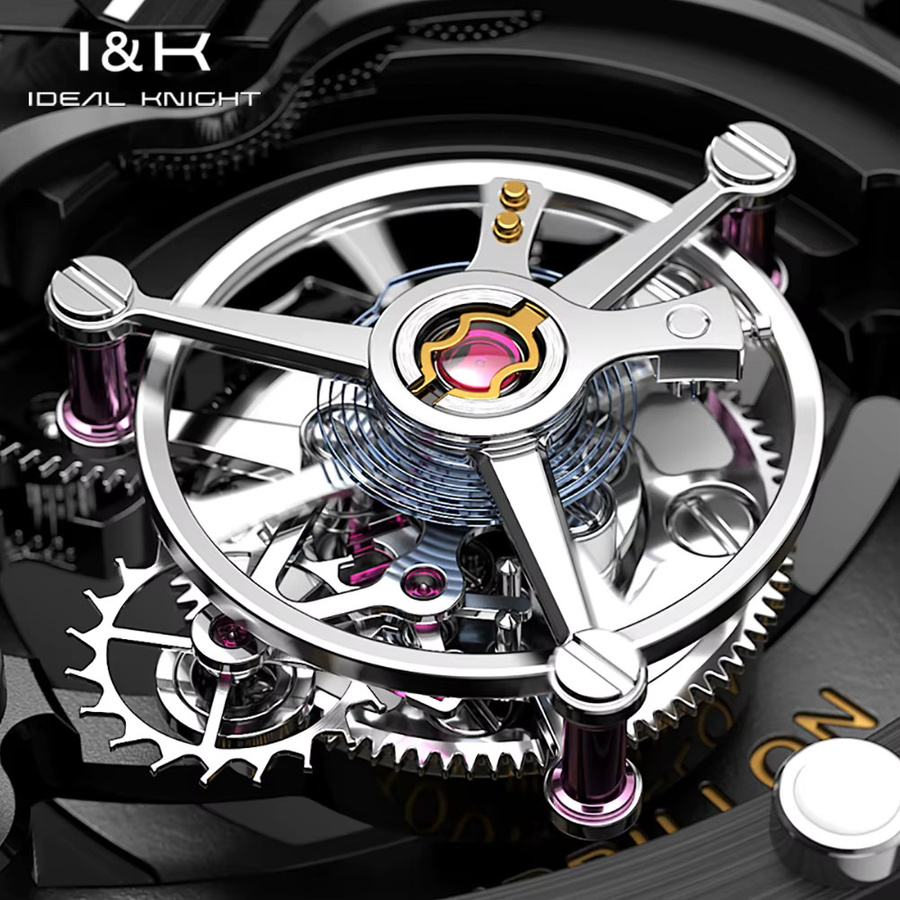 IDEAL KNIGHT Armbanduhr, Automatik, Edelstahl, Leder, Herren - Bild 5
