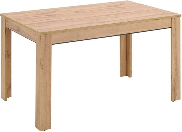 Homestyle4u Esstisch aus Holz in Braun, modern und ausziehbar, B/T: 135 x 86 cm - Bild 1