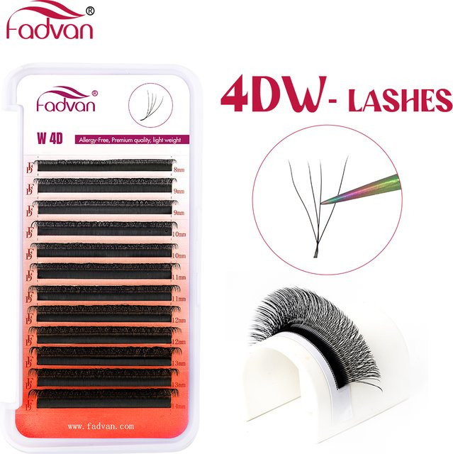 FADVAN Lashes 4D W-Form Wimpernverlängerung, Black, Natürlich - Bild 1