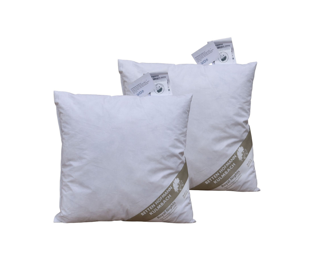 2er-Set Betten Hofmann Federkissen in Weiß, B/B: 40 x 40 cm - Bild 1