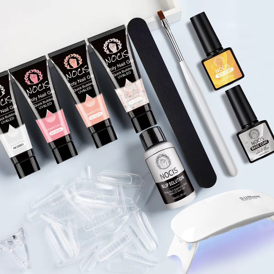 NOCIS Polygel Nagelverlängerungs-Set, 4 Farben, inklusive Mini-Nagellampe - Bild 2