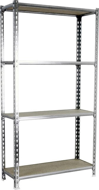 PROREGAL Schwerlastregal Mid Muli mit 4 verstellbaren Fachböden, Weiß, H x B x T: 150 x 110 x 50 cm - Bild 1