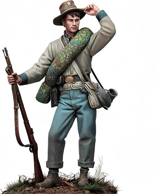 GK Texas Infantry, Gussharzmodell-Bausatz, 1/16, unbemalt - Bild 1