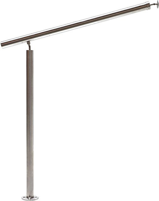 Dieda Eingangsgeländer-Set aus Edelstahl in Silber, Rund, Durchmesser: 4 cm, Länge: 100 cm, Montage von oben - Bild 1