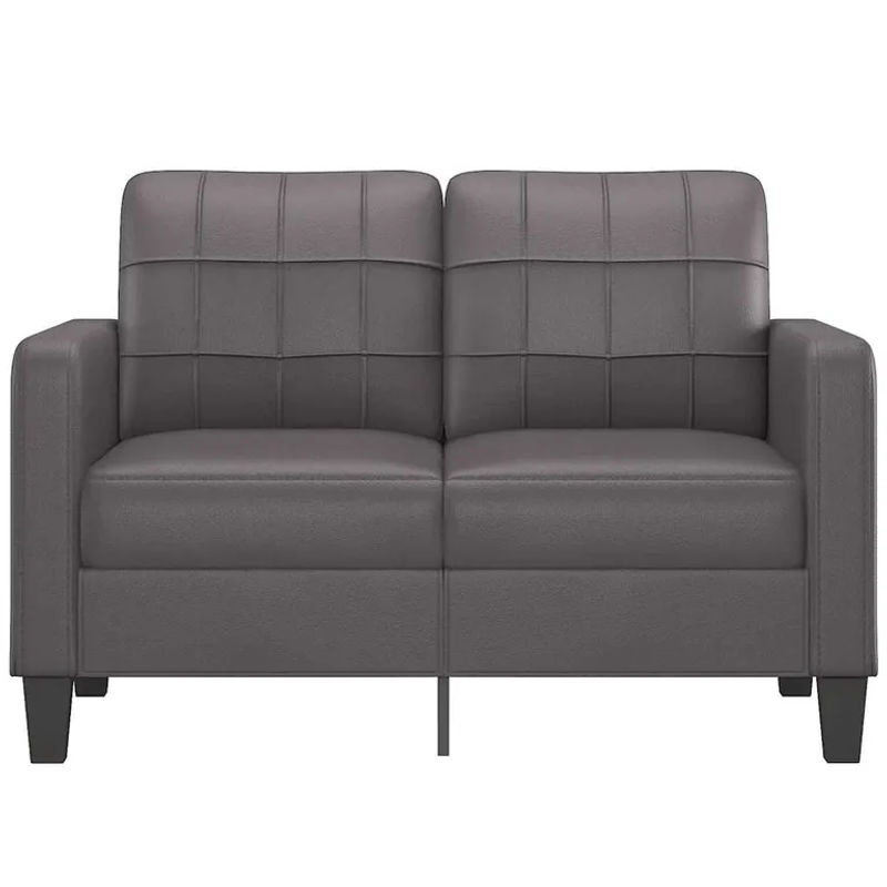 Vidaxl 2-Sitzer Sofa in Grau aus Kunstleder und Metall, Modernes Design, Breite: 120 cm - Bild 2