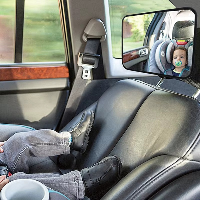 SEAMETAL Auto Rückspiegel Baby Spiegel in Schwarz für die Sicherheit im Auto zur Befestigung an der Kopfstütze - Bild 3