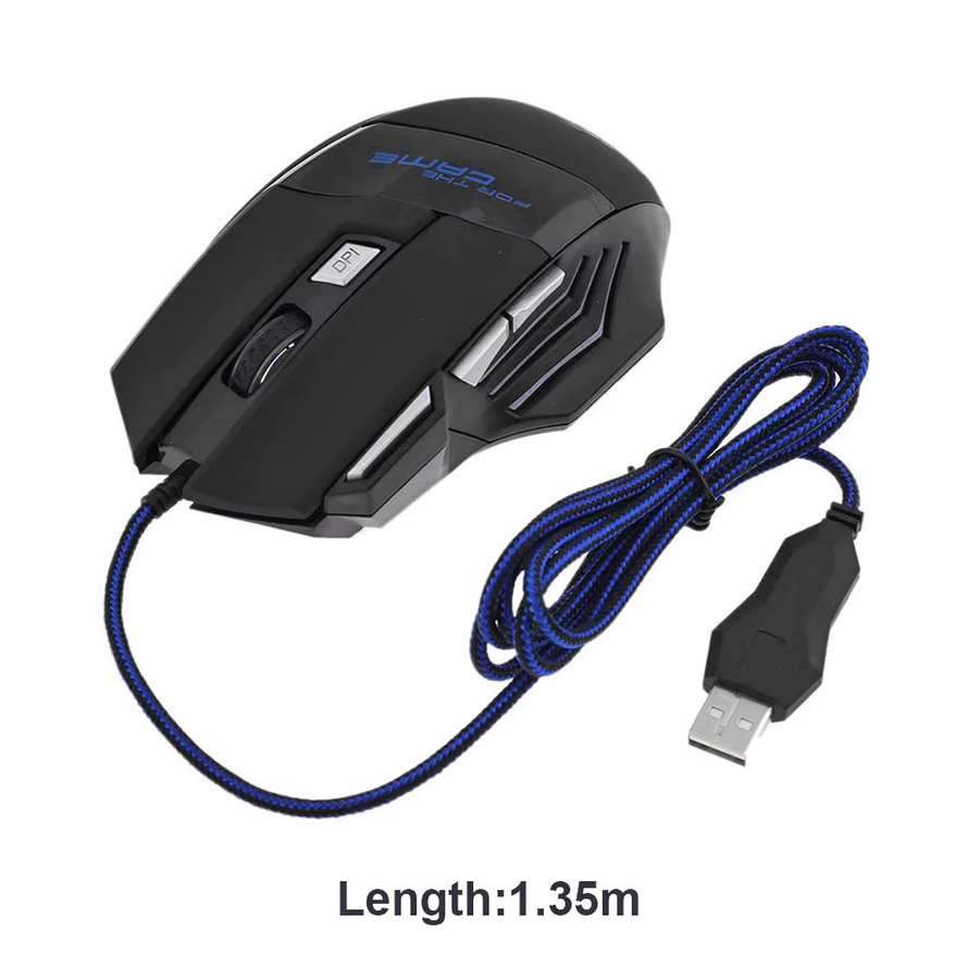 APWIKOGER Ergonomische Gaming-Maus mit 5500 DPI, 7 Tasten und Hintergrundbeleuchtung, Schwarz - Bild 5
