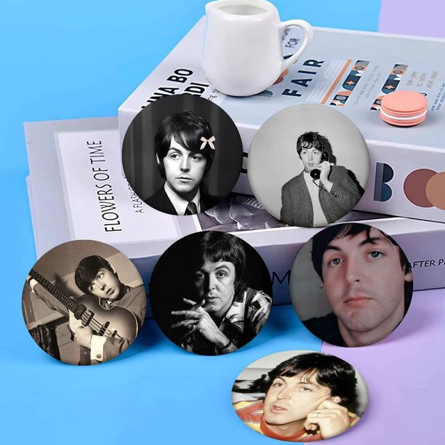 Brosche P-Paul McCartney Abzeichen, Emaille, rund - Bild 1