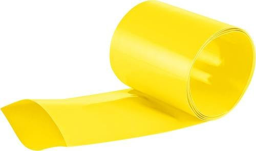 Canusa Akkuschrumpfschlauch ohne Kleber Gelb 80mm 40mm Schrumpfrate 2:1 Meterware - Bild 1