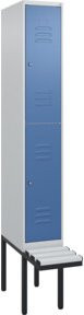 C+P Doppelstock-Spind Classic PLUS Sitzbank mit 1 Abteil und Zylinderschloss, B/T/H: 212,0 x 30,0 x 81,5 cm - Bild 1