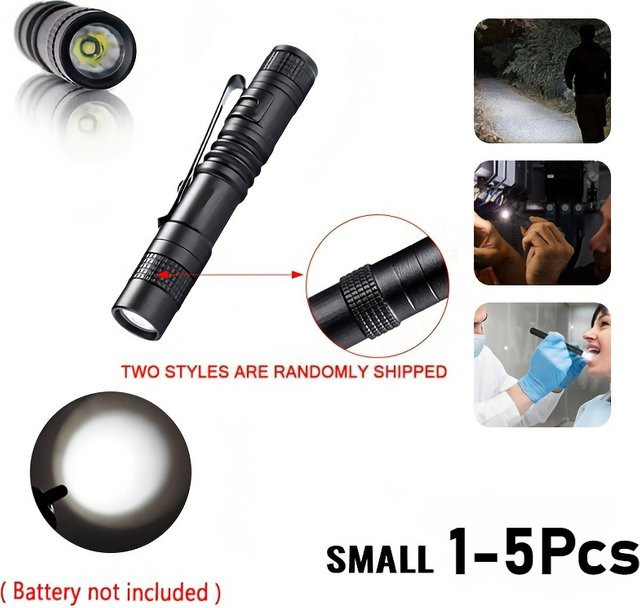 Heinast Mini Tragbare LED Stift Taschenlampe Schwarz für Camping und Notfälle - Bild 1