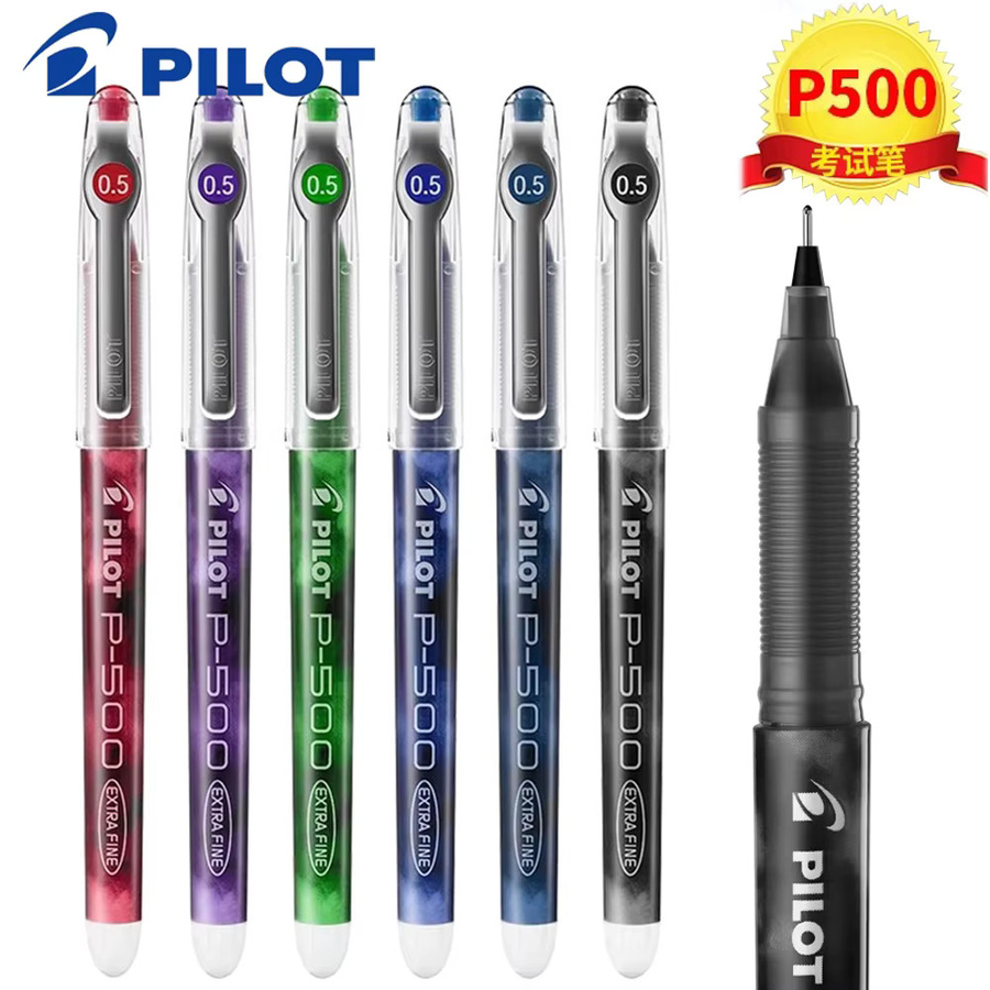 Pilot Gel-Stifte Set 6 Stück P500/P700 mit Flüssiggel-Technologie in Schwarz, 0,5 mm und 0,7 mm Schreibwaren für Büro und Studium - Bild 3