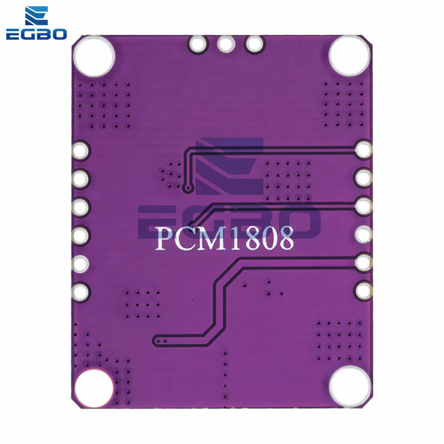 EGBO PCM1808 Audio Stereo ADC Decoder Modul 24bit mit 105dB SNR in Violett - Bild 2