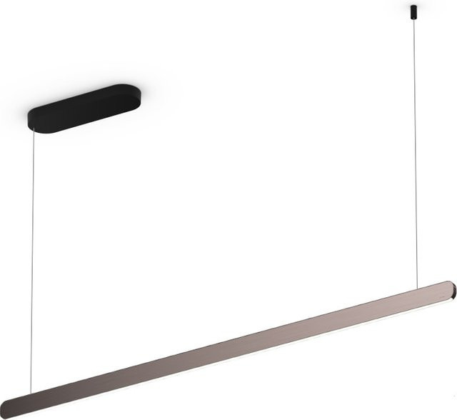 Occhio Mito linear volo 140 up LED-Pendelleuchte in Schwarz matt mit Phantom-Ausführung und Occhio air Modul für die Tischbeleuchtung - Bild 1