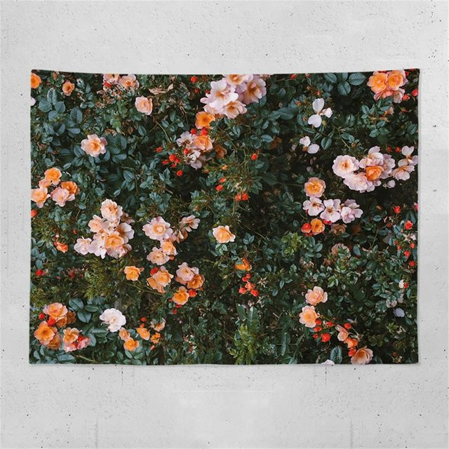 VIKAMA Panorama Wandteppich Tulpen Floral Multicolour B: 60 cm, H: 40 cm - Bild 1