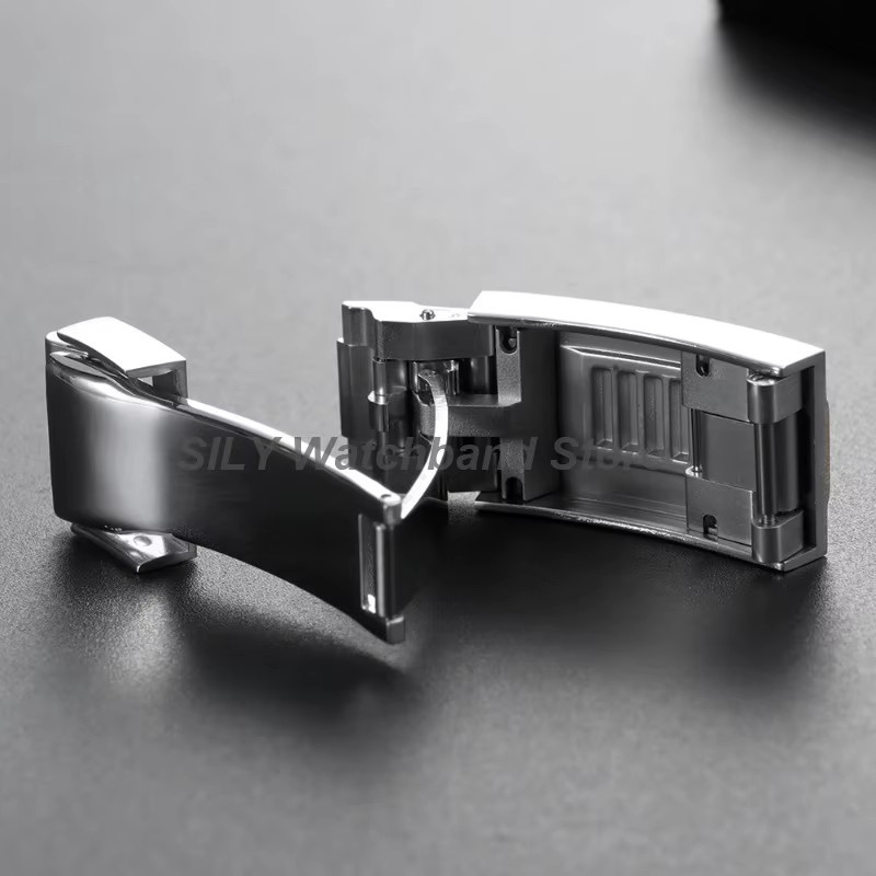 Uhrenschnallen Gleitschließe, Edelstahl, Silber, 9 x 9 mm - Bild 2