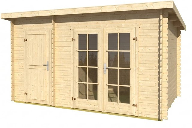 Lasita Gartenhaus Belmont Blockhaus aus Holz in Natur, B/T/H: 420 x 288,8 x 222,3 cm, 28 mm Wandstärke - Bild 1