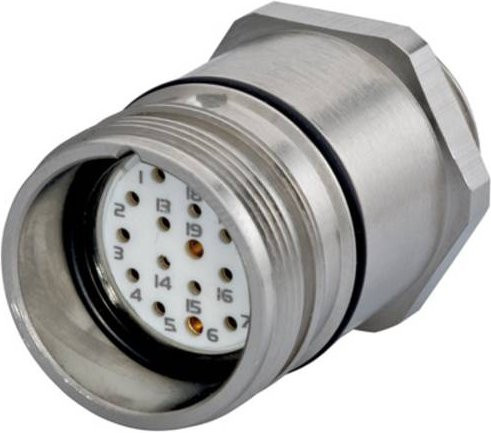 Weidmüller Sensor-/Aktor-Einbausteckverbinder M23 Leergehäuse in Silber - Bild 1