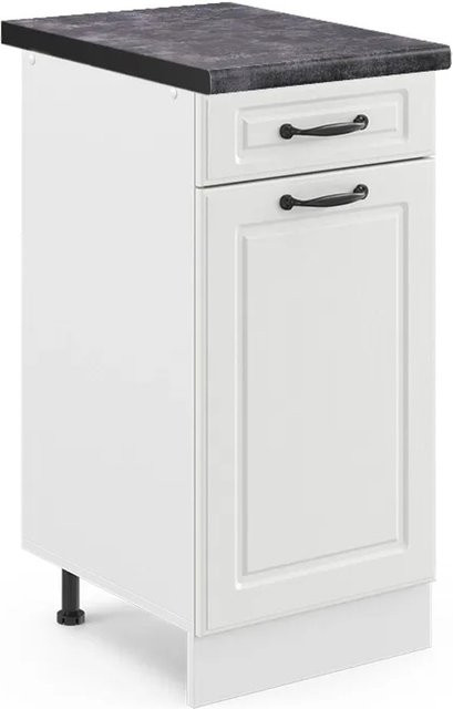 Vicco Küchenunterschrank R-Line im Landhausstil, Weiß/Anthrazit, B: 40 cm, H: 81,6 cm, T: 60 cm - Bild 1