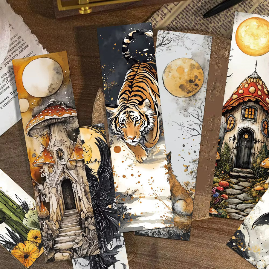 30 Stück Vintage-Tiere Lesezeichen aus Papier in Multicolour für Studenten und DIY-Projekte - Bild 2
