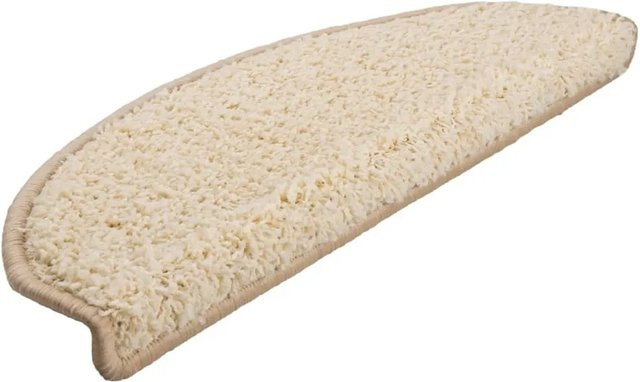 vidaXL Treppenmatten 15er Set aus Polypropylen, rutschfest und schalldämmend, Farbe: Beige, B/T/H: 65 x 21 x 4 cm - Bild 1