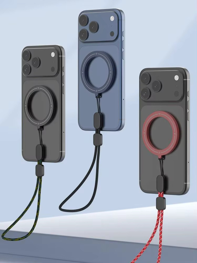 QGhappy Magnetisches Handgelenk-Lanyard für MagSafe-Telefone, verstellbares Magnet-Seilband für iPhone 17 16 15 Pro und Samsung, Farbe: Weiß - Bild 6