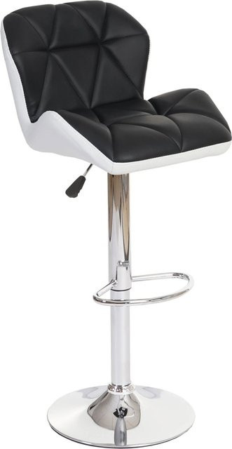 PROREGAL Barhocker mit Lehne aus Kunstleder in Schwarz, höhenverstellbar, Sitzhöhe: 62-83 cm - Bild 1