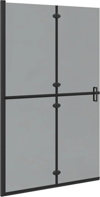 vidaXL Walk-In Duschwand aus Glas in Schwarz, rechteckig, B: 120 cm, T: 6,5 cm, H: 190 cm - Bild 1