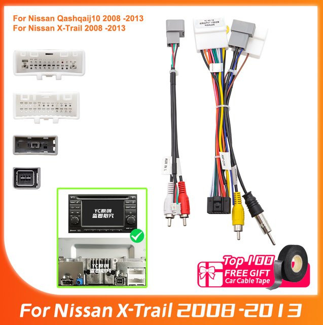 16-Pin Android Multimedia-Kabeladapter für Nissan Qashqai J10 (2008-2013) und Nissan X-Trail (2008-2013) - Bild 1