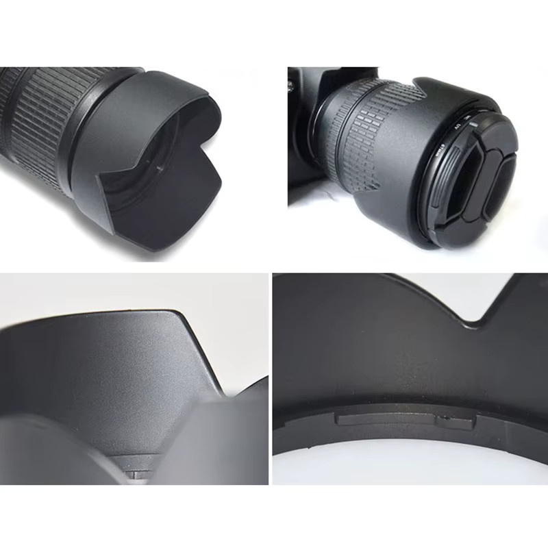 Nikon HB-32 Gegenlichtblende in Schwarz für DX AF-S 18–70 mm, 18–105 mm, 18–135 mm und 18–140 mm ED Objektive - Bild 3