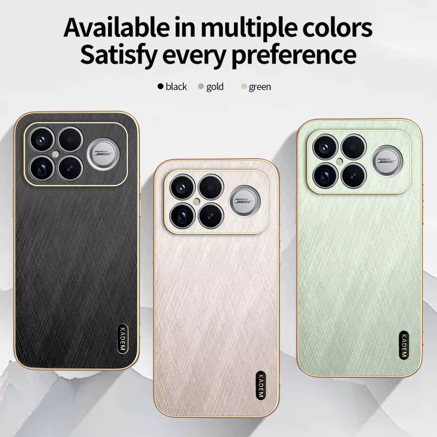 Stoßfeste Leder-Schutzhülle in Gold für Xiaomi Poco F8 Pro, Xiaomi Poco F8 Ultra und Redmi K90 Pro Max 5G - Bild 5