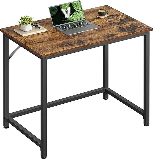 Songmics Computertisch Brandon in Braun-Schwarz mit Stahlrahmen, B/T/H: 80 x 50 x 76 cm - Bild 1