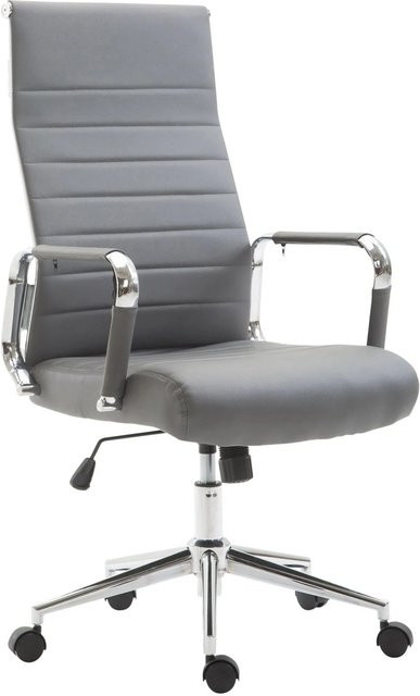 DELUKE SONOD Ergonomischer Bürostuhl in Grau mit Rollen und Höhenverstellbarkeit, Belastbarkeit bis 135 kg, B/T/H: 66 x 58 x 105 cm - Bild 1