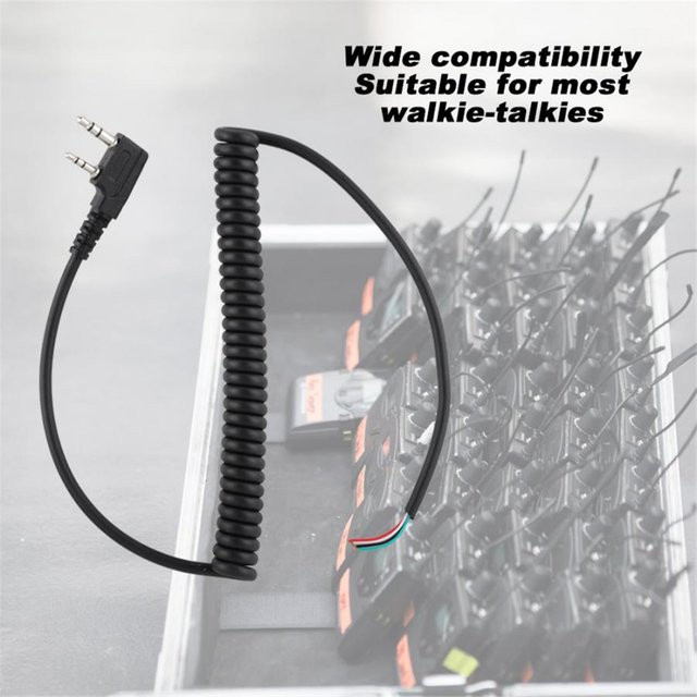2-poliges Lautsprechermikrofon für Baofeng UV5R und Kenwood TK-240 in Schwarz - Bild 1