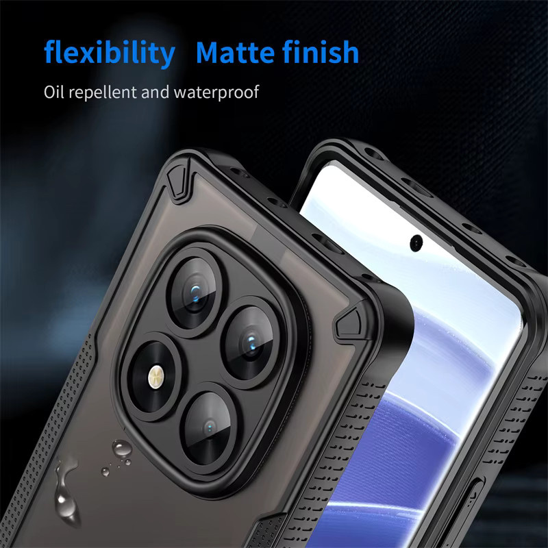 Robuste hybride Schutzhülle für Xiaomi Redmi Note 14 Pro 5G und Note 14 Pro+ Plus in Schwarz und Blau - Bild 4