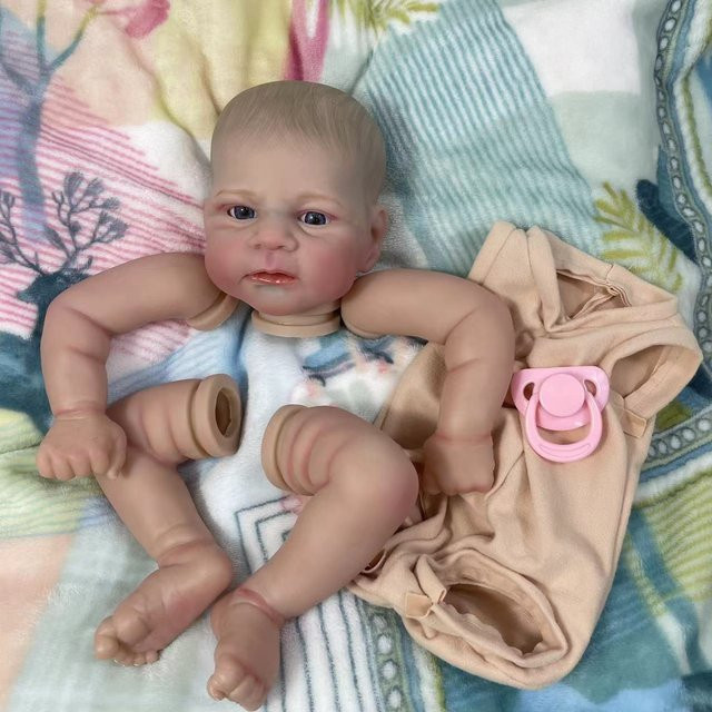 MRB Elijah, Reborn-Babypuppen-Set, 17 Zoll, bemaltes Vinyl, Stoffkörper - Bild 1