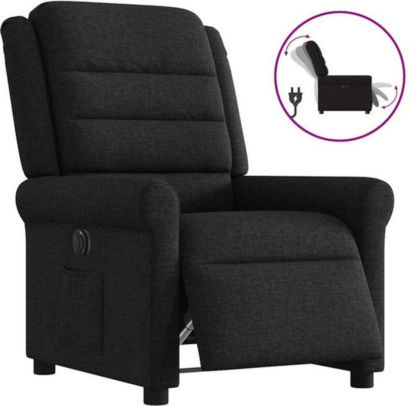 Elektrischer Relaxsessel von Vidaxl in Schwarz aus Stoff und Polyester im modernen Design - Bild 1