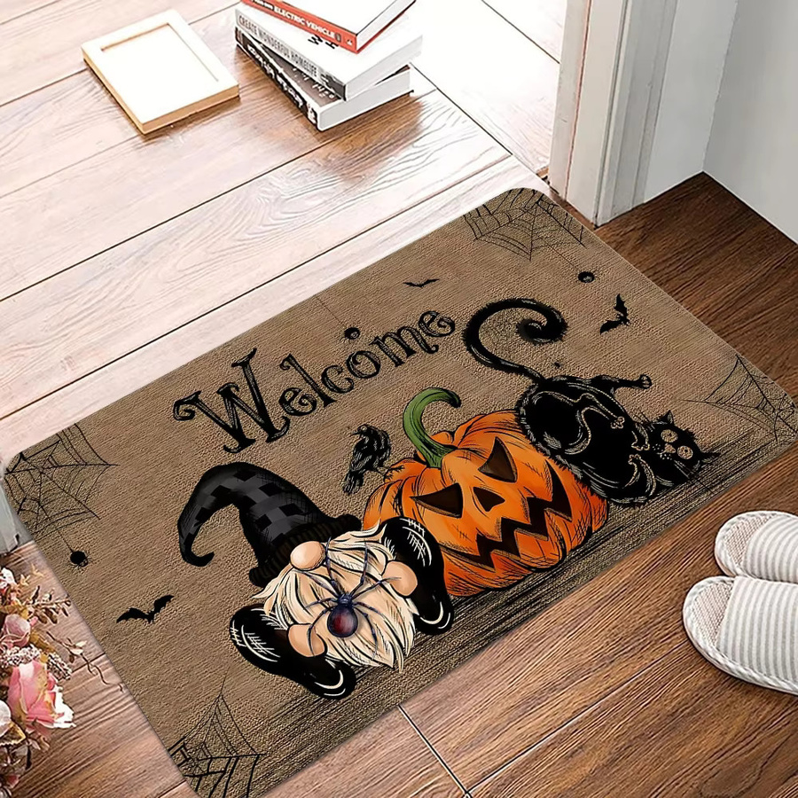 VIKAMA Halloween Bodenmatte mit Geistern und Kürbissen, Mehrfarbig, B: 60 cm, T: 40 cm - Bild 2