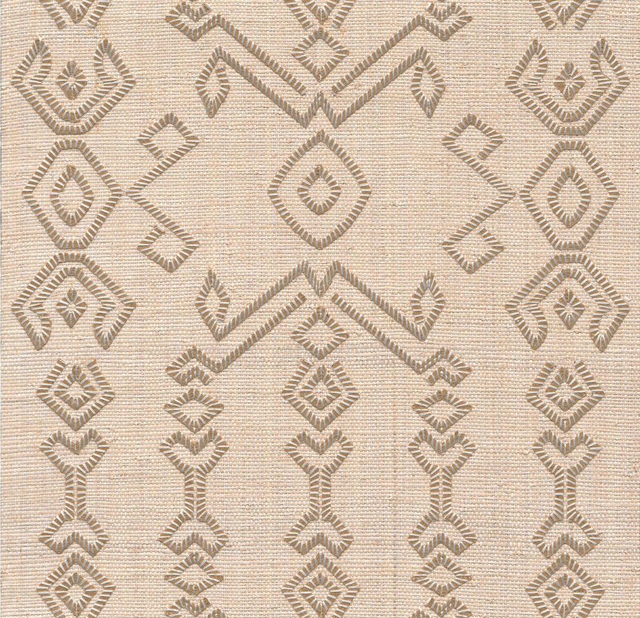 Arte Wallpaper Indomito in Beige mit abstraktem Natur- und Ethno-Design aus Jute - Bild 1